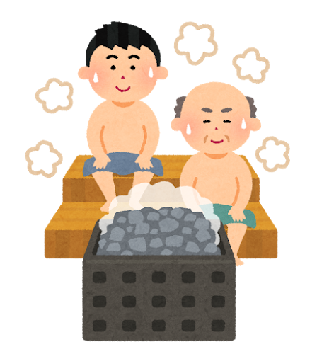 ロウリュのイラスト